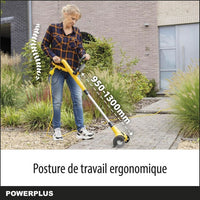 Powerplus Powxg6650 electric telescopic weeding weeding - Weed extractor, 400 W, with nylon and stee