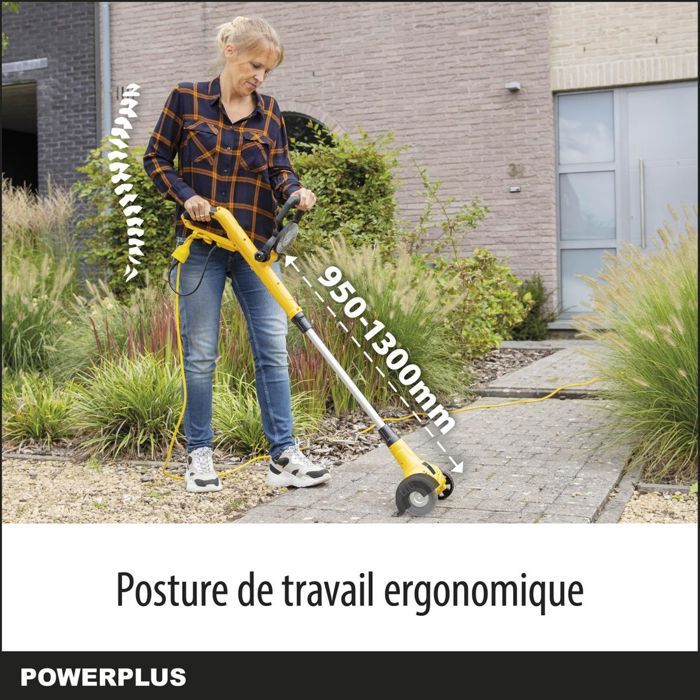 Powerplus Powxg6650 electric telescopic weeding weeding - Weed extractor, 400 W, with nylon and stee