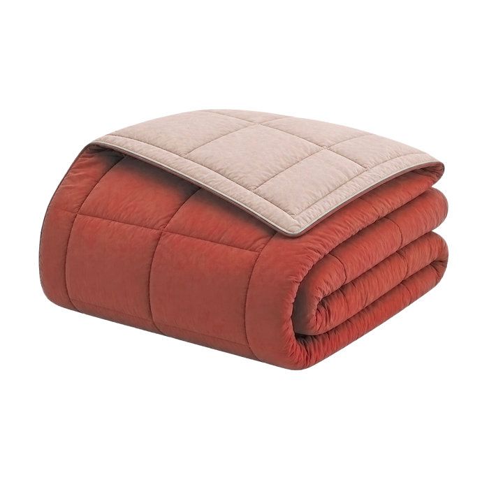 CALGARY Hot duvet microfiber 400g/m² Rande & ginger & ginger 200x200cm