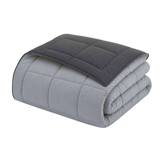 HUDSON Légere microfiber duvet 200g/m² 140x200cm steel & silver