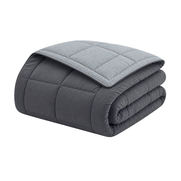 HUDSON Légere microfiber duvet 200g/m² 220x240cm steel & silver