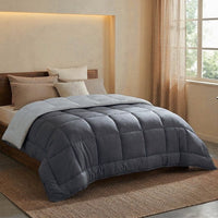HUDSON Légere microfiber duvet 200g/m² 220x240cm steel & silver
