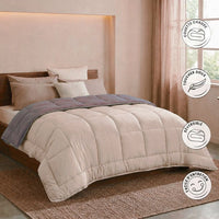 HUDSON Microfiber Light Duvet 200g / m² 140x200cm Taupe & Linen