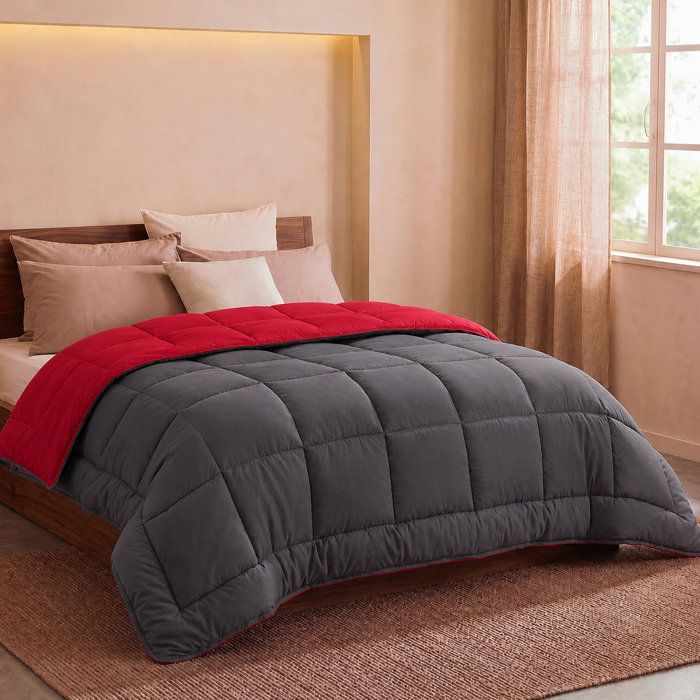Hudson Légere microfiber duvet 200g/m² 140x200cm gray & red