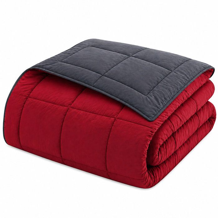 Hudson Légere microfiber duvet 200g/m² 140x200cm gray & red