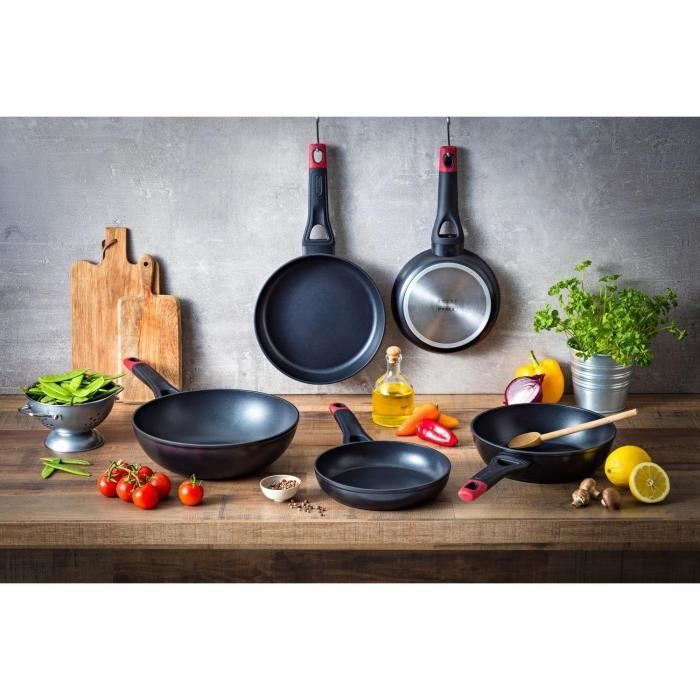 Tiefe Bratpfanne - PYREX - 1455027 - Geschmiedetes Aluminium - Antihaftbeschichtung - 28 cm - PFAS-f