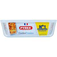 PYREX - 243P000 / 7046 - Rectangular dish with lid - 25cm * 19 cm - Pyrex Cook & Freeze