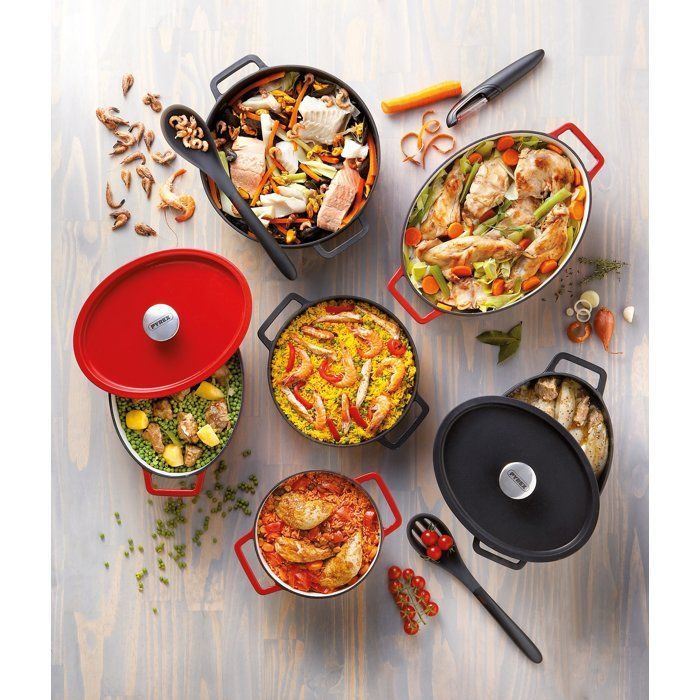 Runde Auflaufform  PYREX  Schongarer  24 cm  Rot