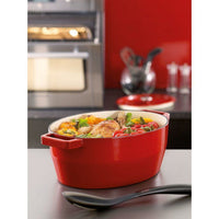 Runde Auflaufform  PYREX  Schongarer  24 cm  Rot