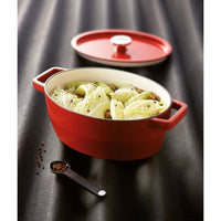 PYREX Slow Cook oval casserole - 3,8 L - Red - All heat sources including induction
