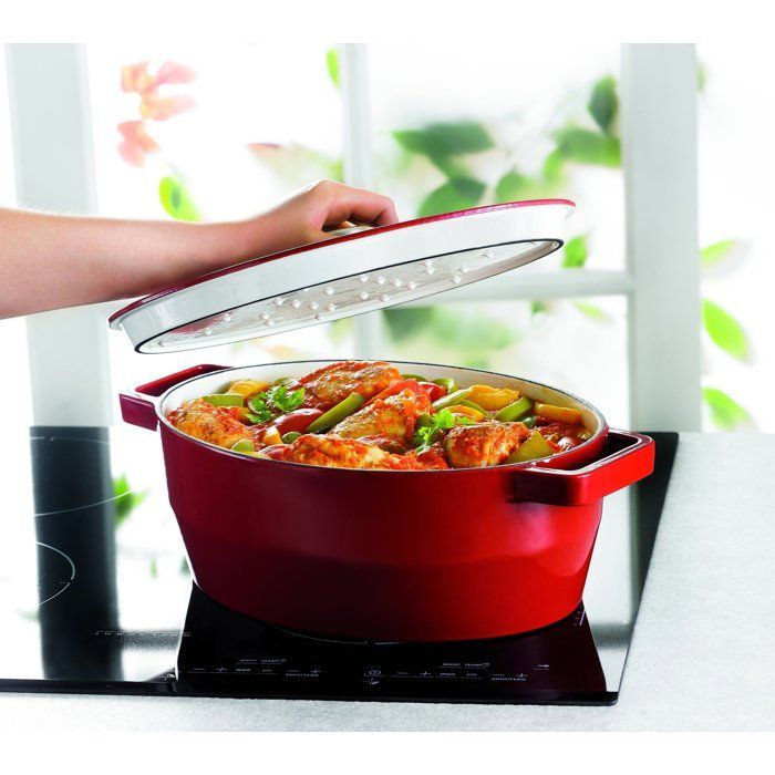 PYREX Slow Cook oval casserole 5.8 L red