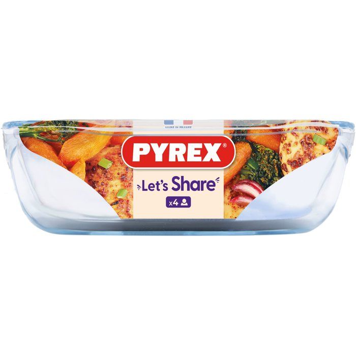 Rechteckige Auflaufform  PYREX  Let's Share  31 x 20 cm  Glas