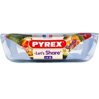Quadratische Auflaufform  PYREX  Let's Share  29 x 23 cm  Glas