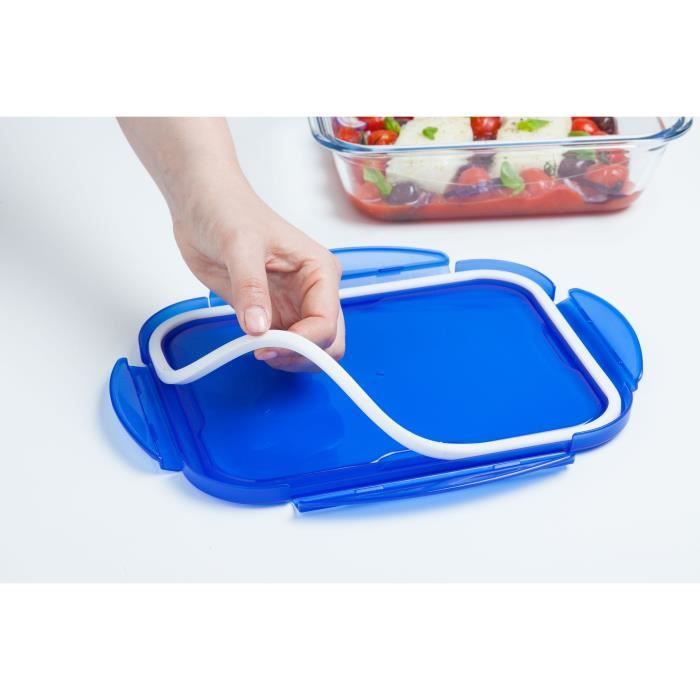 Set mit 7 Vorratsbehältern - PYREX - Cook & Go - Glas - Luftdichter Deckel