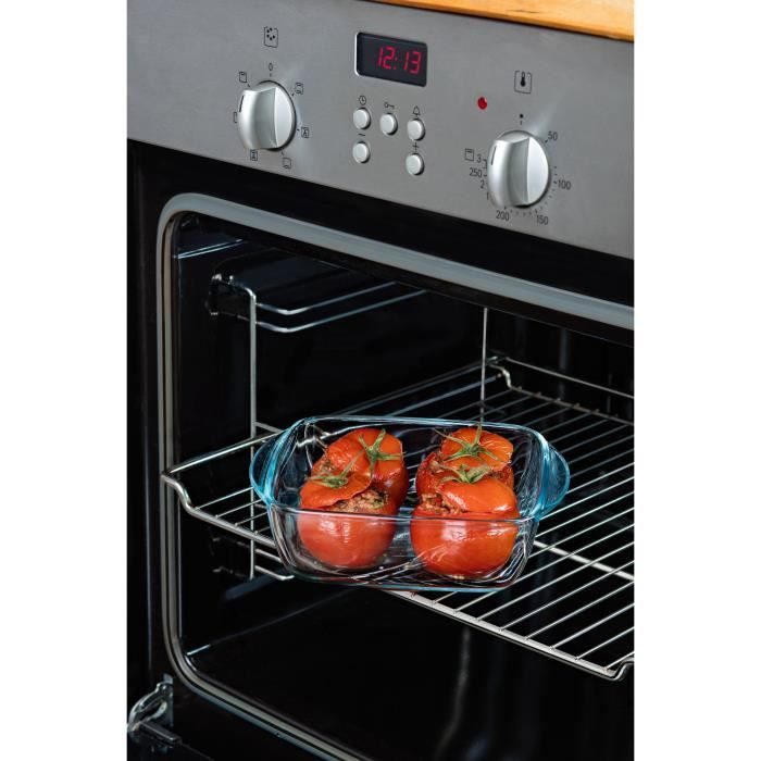 3er-Set Lunchboxen - PYREX - Cook & Heat - Glas - Quadratisch - Deckel mit Dampfventilen, speziell f