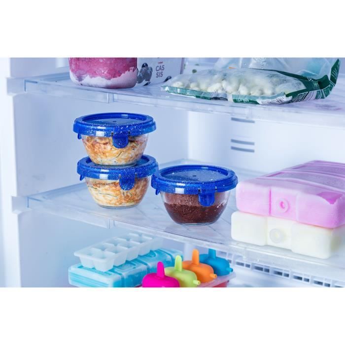 Set mit 5 Minischüsseln - PYREX - Cook & Go - Glas - Rund - Auslaufsicherer Deckel - 0,2 L