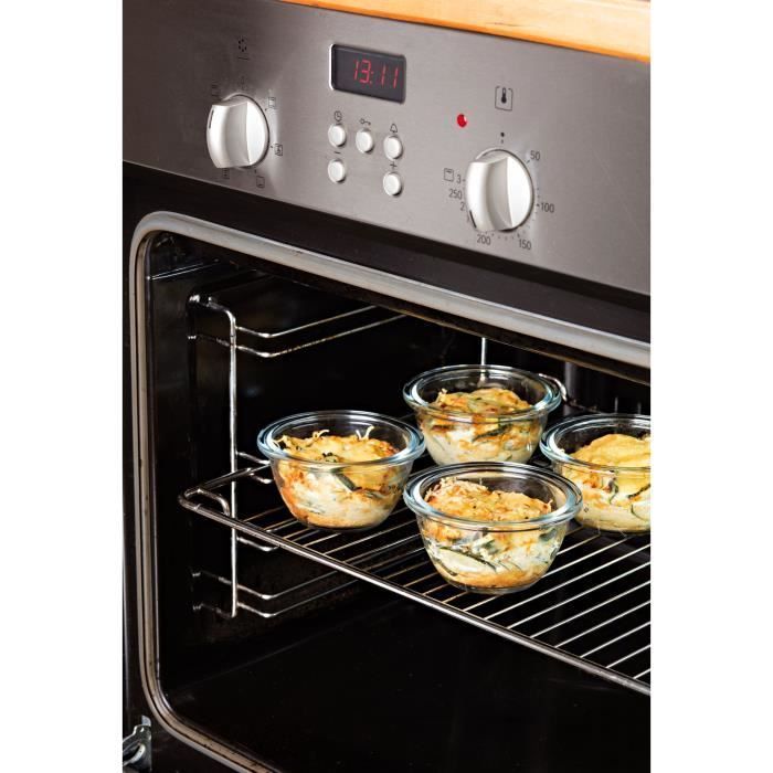 Set mit 5 Minischüsseln - PYREX - Cook & Go - Glas - Rund - Auslaufsicherer Deckel - 0,2 L