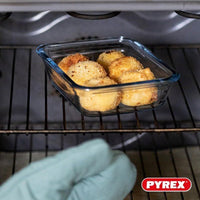 Set mit 2 quadratischen Aufbewahrungsbehältern  PYREX  COOK & GO  luftdicht  0,8 l und 1,9 l  G