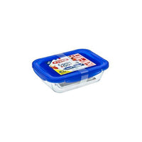Set mit 2 quadratischen Aufbewahrungsbehältern  PYREX  COOK & GO  luftdicht  0,8 l und 1,9 l  G