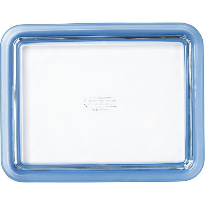 3er-Set Vorratsdosen mit Deckel  PYREX  Zero Plastic  Glas  Rechteckig  0,8 L