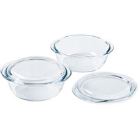 2er-Set Auflaufformen - PYREX - Glas - Rund - 1 L