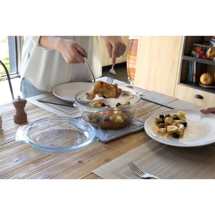 2er-Set Auflaufformen - PYREX - Glas - Rund - 1 L