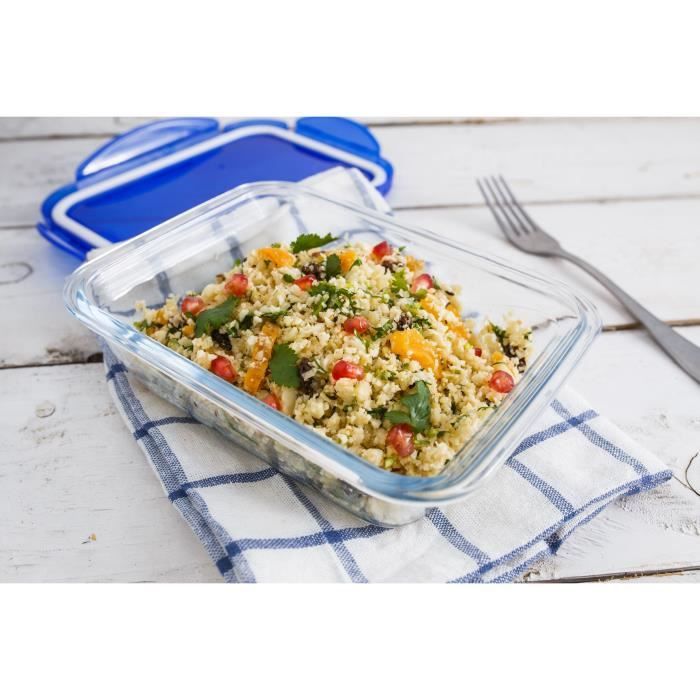 5er-Set Lunchboxen  PYREX  Cook & Go  Glas  Rechteckig  Luftdichter Deckel  0,8 L
