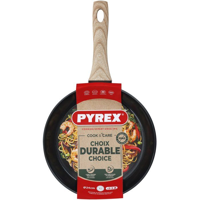 Bratpfanne  PYREX  Cook & Care  24 cm  Antihaftbeschichtung  Induktionsgeeignet  PFAS-frei