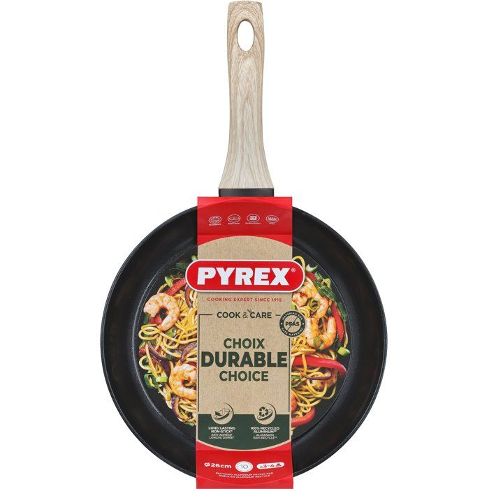 Bratpfanne  PYREX  Cook & Care  26 cm  Antihaftbeschichtung  Induktionsgeeignet  PFAS-frei