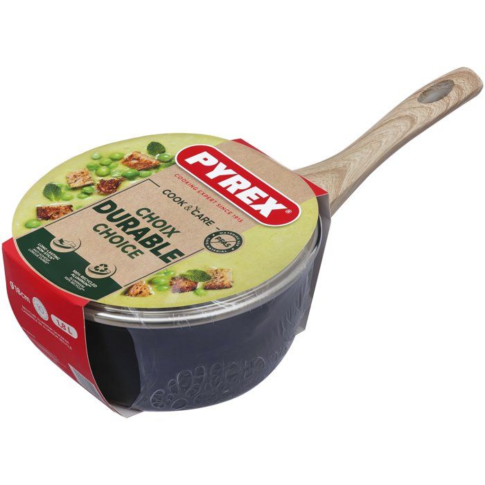 Stieltopf mit Deckel  PYREX  Cook & Care  18 cm  Antihaftbeschichtung  Induktionsgeeignet  PFA