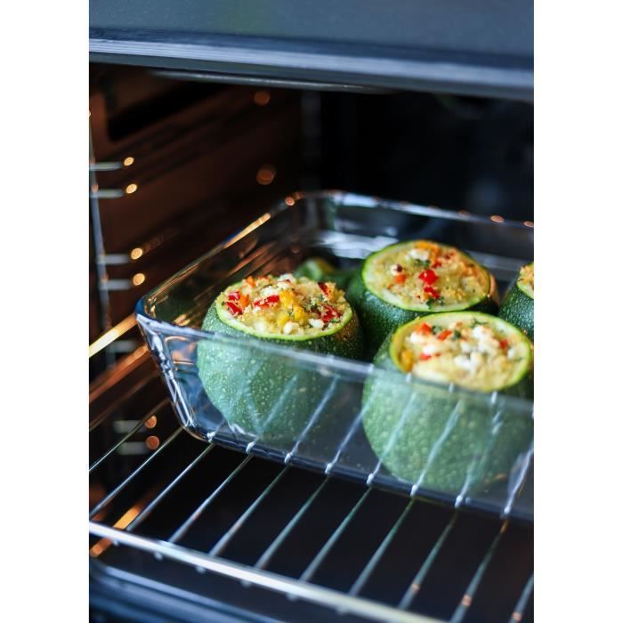 3er-Set Vorratsdosen mit Deckel  PYREX  Zero Plastic  Glas  Rechteckig  0,8/1,5/2,6 L