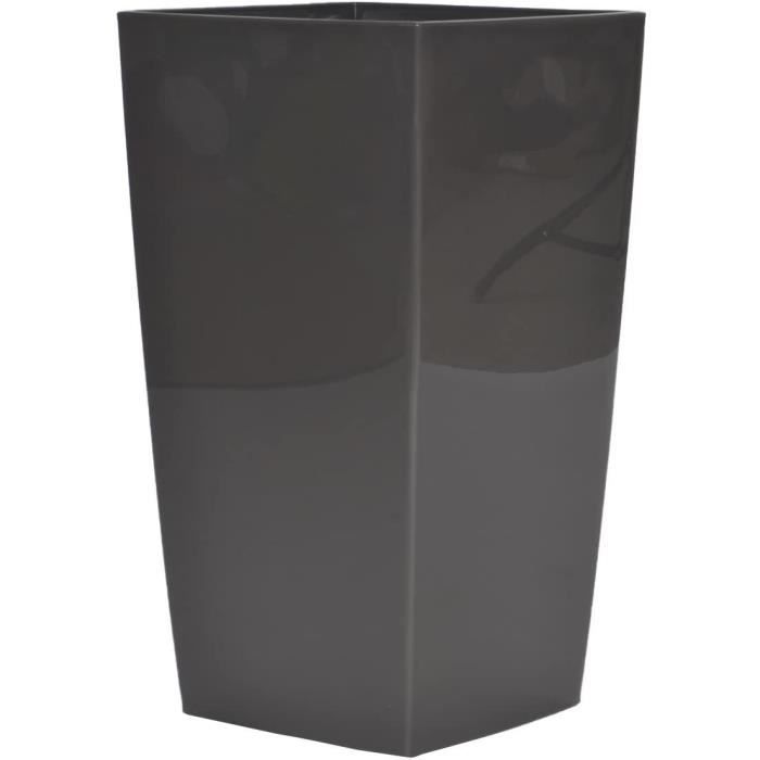Riviera Flower pot shade - Square - 38 x 38 x H 69 cm - glitter gray