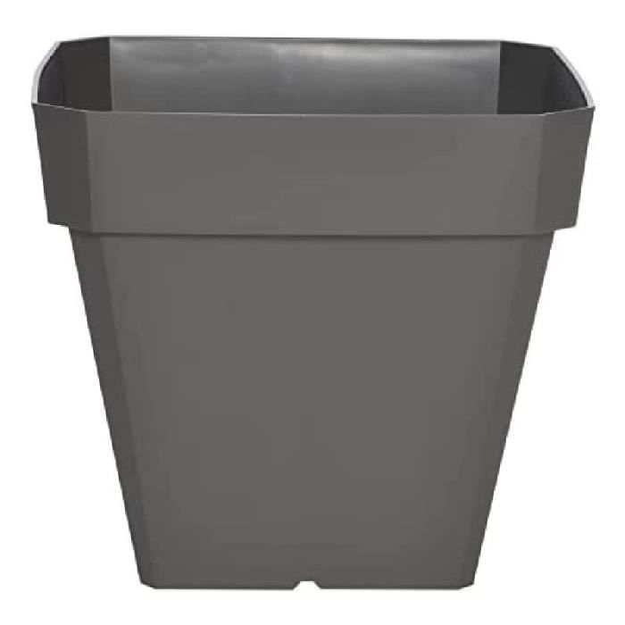 RIVIERA Soleilla flower pot - Square - 40 x 40 cm - Glittery gray