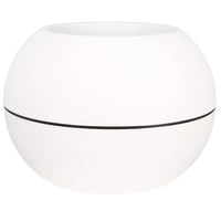 RIVIERA GRANIT BOULE round flower box - Plastic - Diameter 50 cm - White