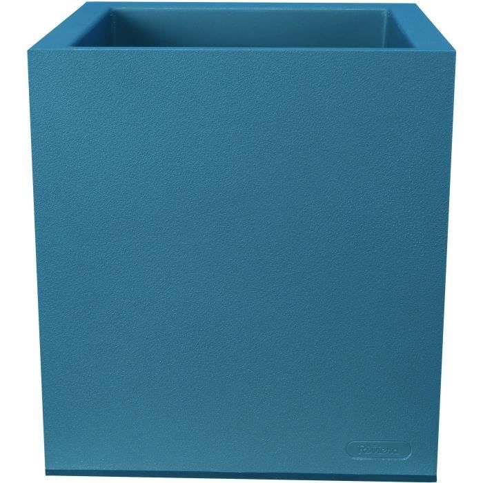 RIVIERA GRANIT rectangular flower box - Plastic - 60x30 cm - Blue