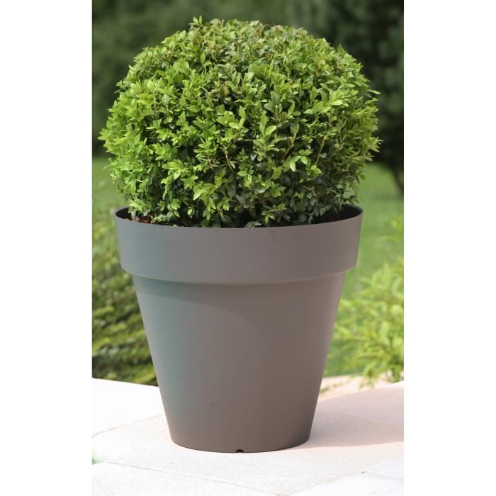 RIVIERA SOLEILLA FLOWER POT - ROUND - Ø 60 x 53.6 cm - glitter gray