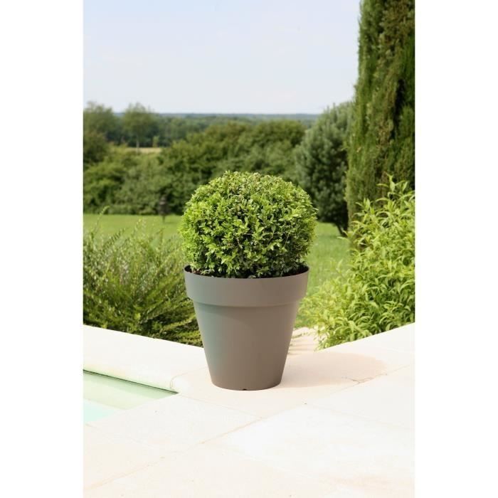 RIVIERA SOLEILLA FLOWER POT - ROUND - Ø 60 x 53.6 cm - glitter gray