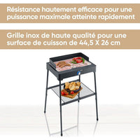 Elektrischer Standgrill - SEVERIN - PG8566 - 2200 W - Grillfläche 44,5 x 26 cm - Einstellbares Therm