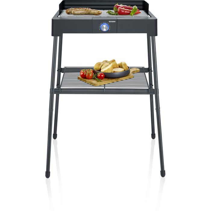 Elektrischer Standgrill - SEVERIN - PG8566 - 2200 W - Grillfläche 44,5 x 26 cm - Einstellbares Therm