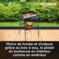 Elektrischer Standgrill - SEVERIN - PG8566 - 2200 W - Grillfläche 44,5 x 26 cm - Einstellbares Therm