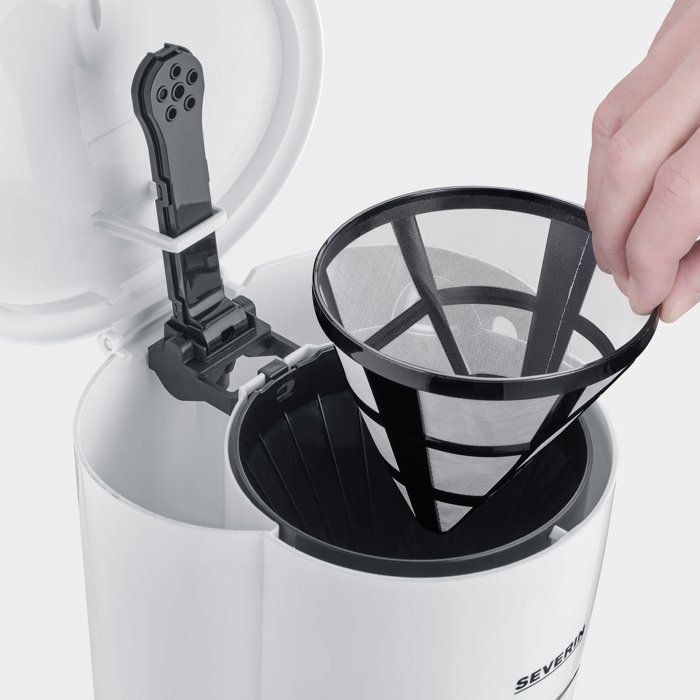 Filterkaffeemaschine für bis zu 10 Tassen  SEVERIN  KA4323  Tropfstopp  Herausnehmbarer Permanen