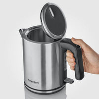 Kompakter Wasserkocher (1 l) mit extraweiter Öffnung  SEVERIN  WK 3489  2400 W, 360° drehbarer So