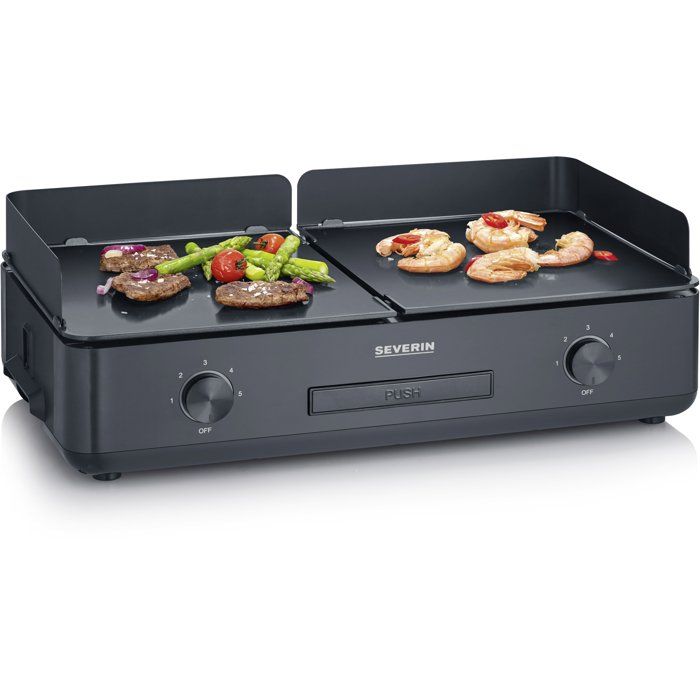 SEVERIN Plancha - PG8569 - Grillfläche 48x27cm - Antihaft-Keramikbeschichtung - 2200W