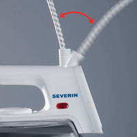 SEVERIN Bügeleisen - BA3211 - Bügelsohle aus gebürstetem Aluminium - 1200 W - Weiß