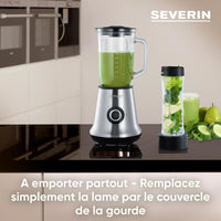 Severin SM3737 Classic Blender with Mix & Go - Stainless steel nutrient extractor