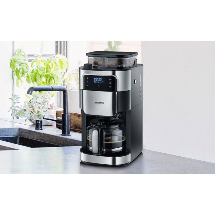 Filterkaffeemaschine mit integriertem Mahlwerk - SEVERIN - KA4813 - Touchscreen-Kaffeemaschine - 10-