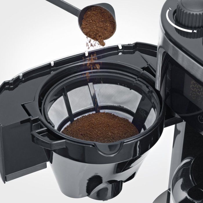 Filterkaffeemaschine mit integriertem Mahlwerk  SEVERIN  KA4814  Touchscreen-Kaffeemaschine  8-T
