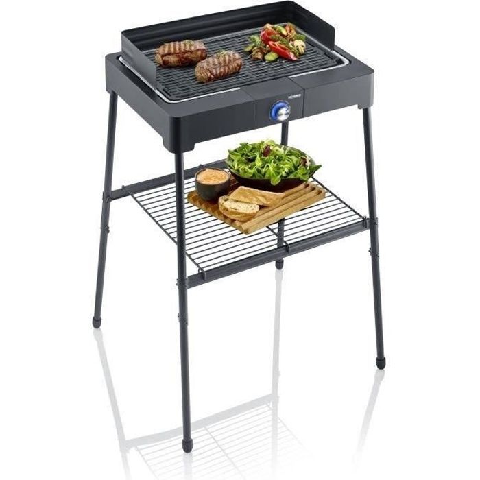 Severin - PG8568 - Electric feet barbecue, 2,200 W, aluminum cast iron grid, smoke and smell water t