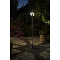 SMART SOLAR 170 cm Solar-Stehlaterne  100 lm, tropfenförmige Glaslinse, kaltweißes LED-Licht