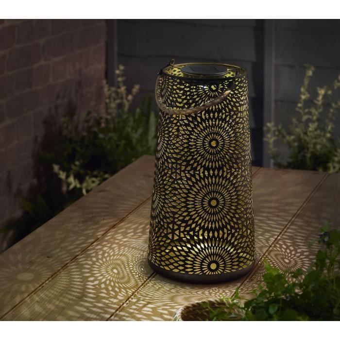 Solarlaterne  SMART GARDEN  Muscat XL  5 Lumen  Kaltweißes LED-Licht  Metall  36,5 x 21,5 x 21